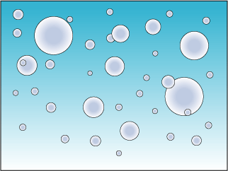 水中の気泡イメージ